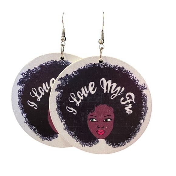 aFro earrings - Picture 1 of 4